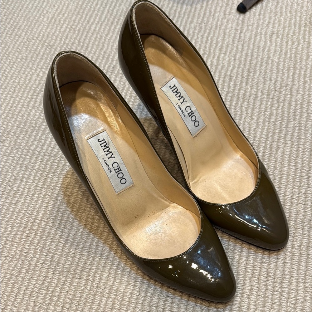 Jimmy Choo Olive Green Women's Pumps